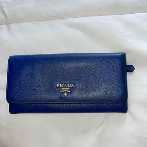 Blue Prada Wallet